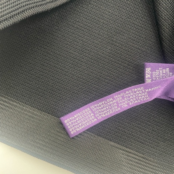 Ralph Lauren Collection Mini Black Mock Neck Dress 60s Ribbed Boxy Short Runway - Picture 8 of 11